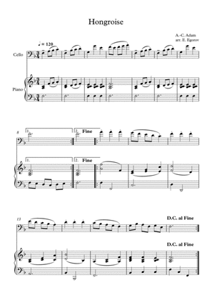 Hongroise, Adolphe-Charles Adam, For Cello & Piano