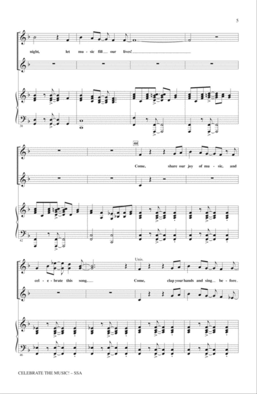 Celebrate The Music! Celebrate The Music! SSA scores gallery preview page 4