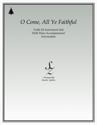 O Come, All Ye Faithful (treble Eb instrument solo)