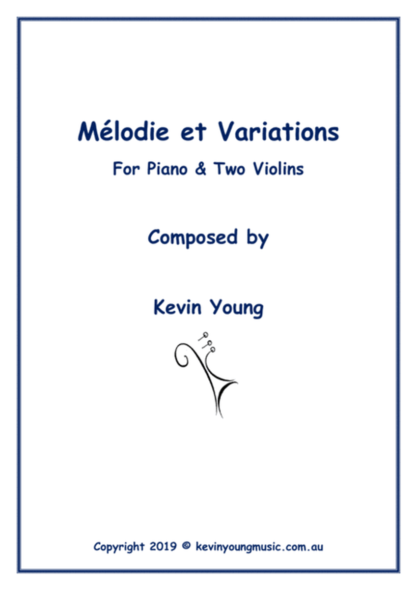 Mélodie et Variations for Piano and Two Violins image number null