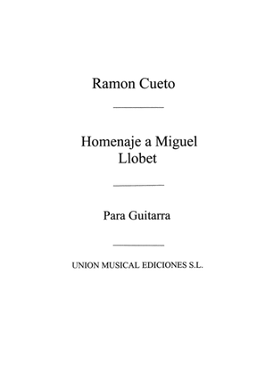 Book cover for Homenaje A Miguel Llobet