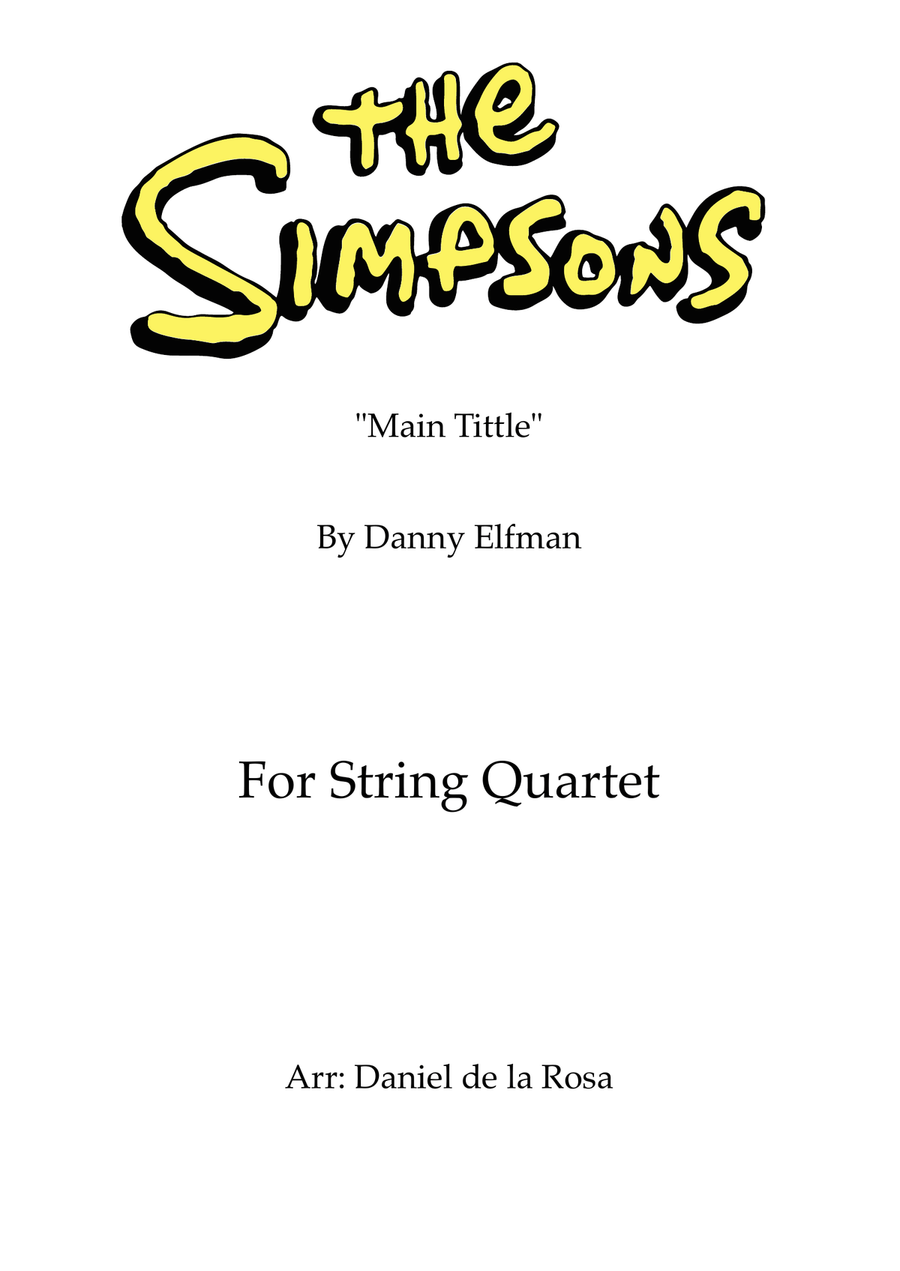Theme From The Simpsons String Quartet scores gallery preview page 1