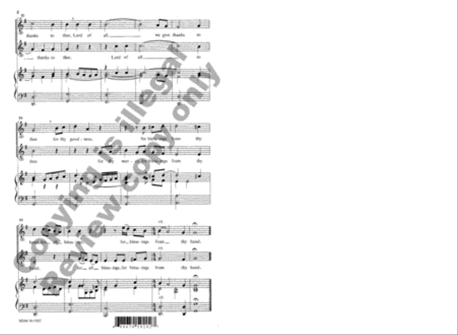 Lord of All, We Give Thanks 3-Part scores gallery preview page 8