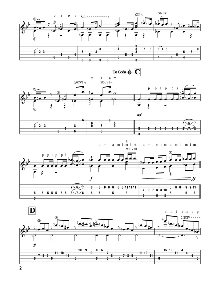 The Imperial March (Darth Vader's Theme) Acoustic Guitar scores gallery preview page 2