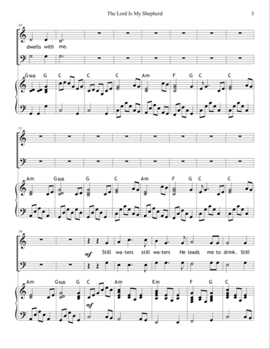 The Lord Is My Shepherd 2 Part 3-Part scores gallery preview page 4