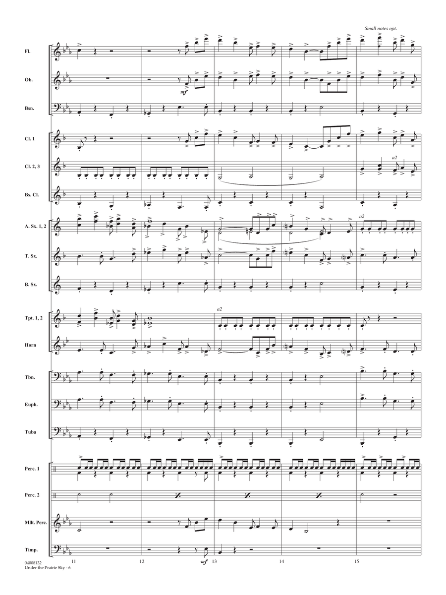 Under The Prairie Sky - Full Score Concert Band scores gallery preview page 5