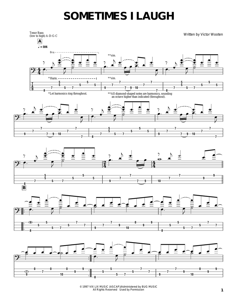 Sometimes I Laugh Electric Guitar scores gallery preview page 1
