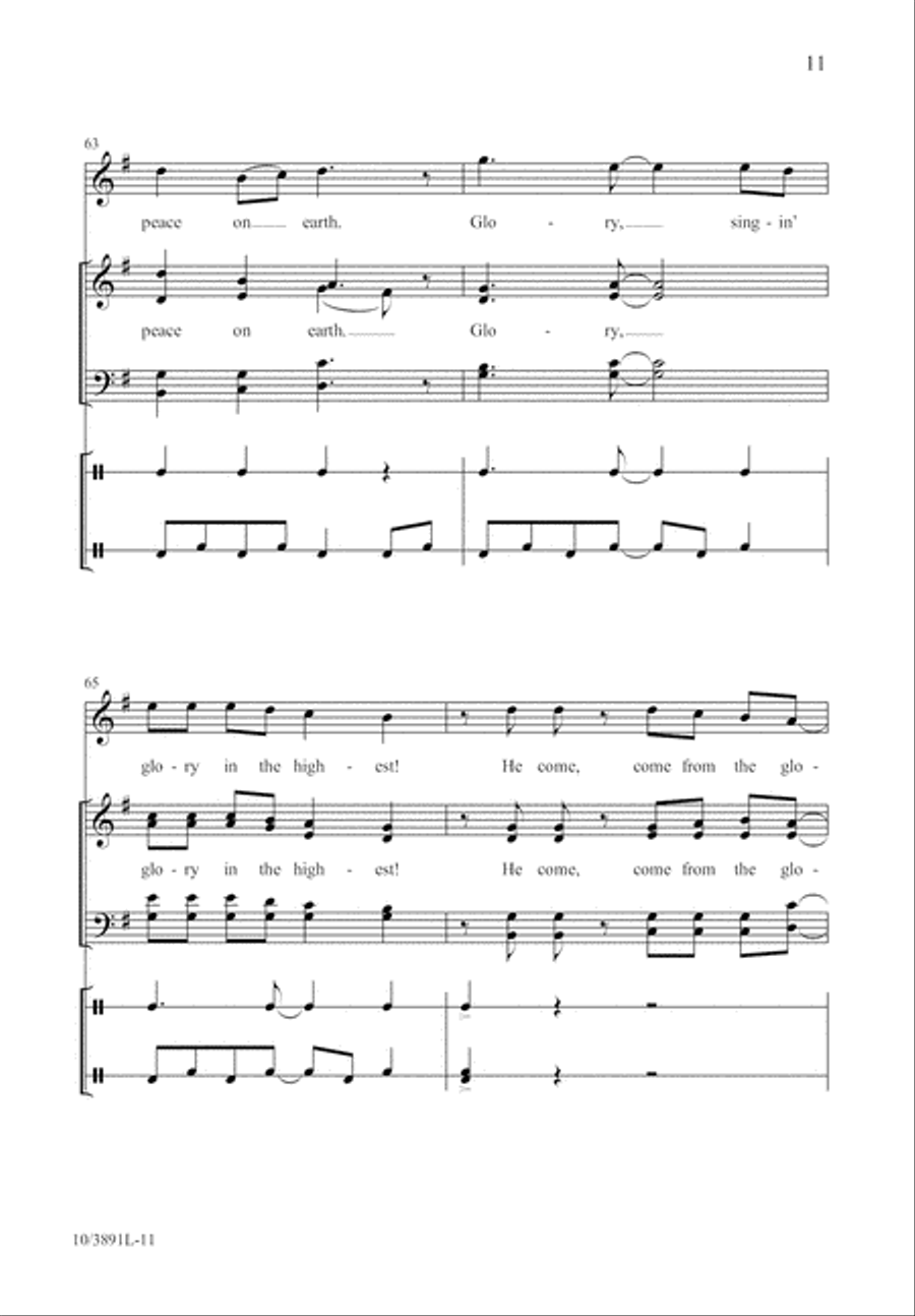 He Come from the Glory He Come from the Glory 4-Part scores gallery preview page 12