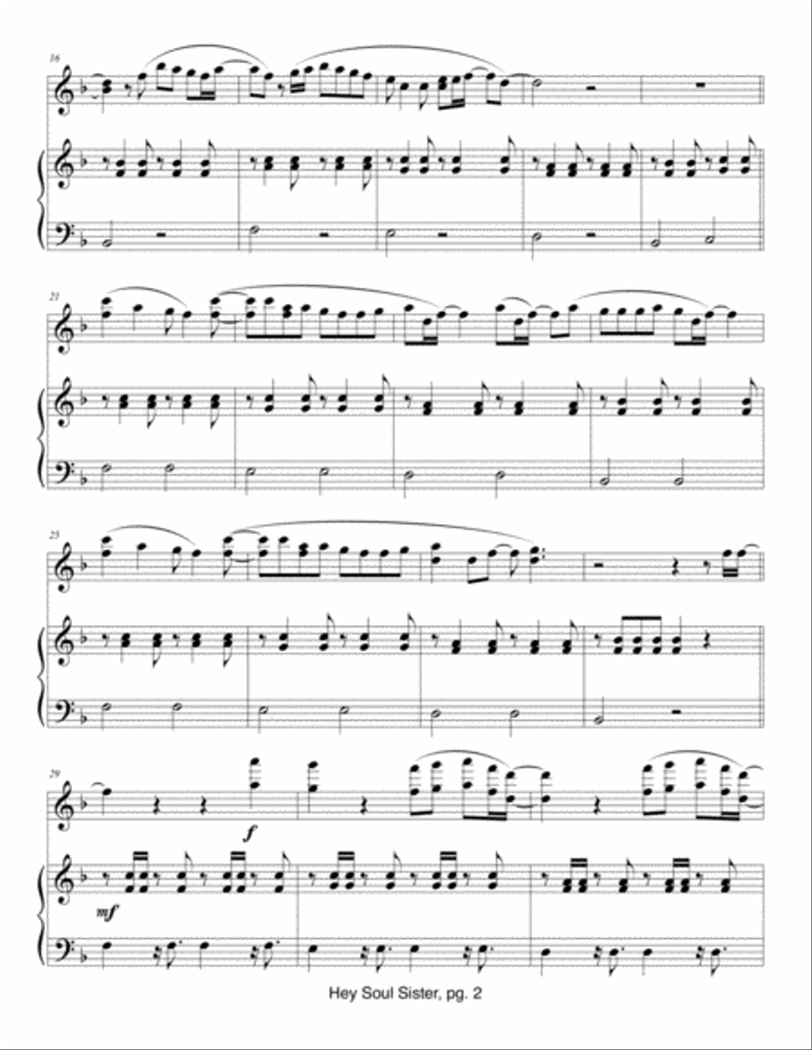Hey, Soul Sister Glockenspiel scores gallery preview page 2