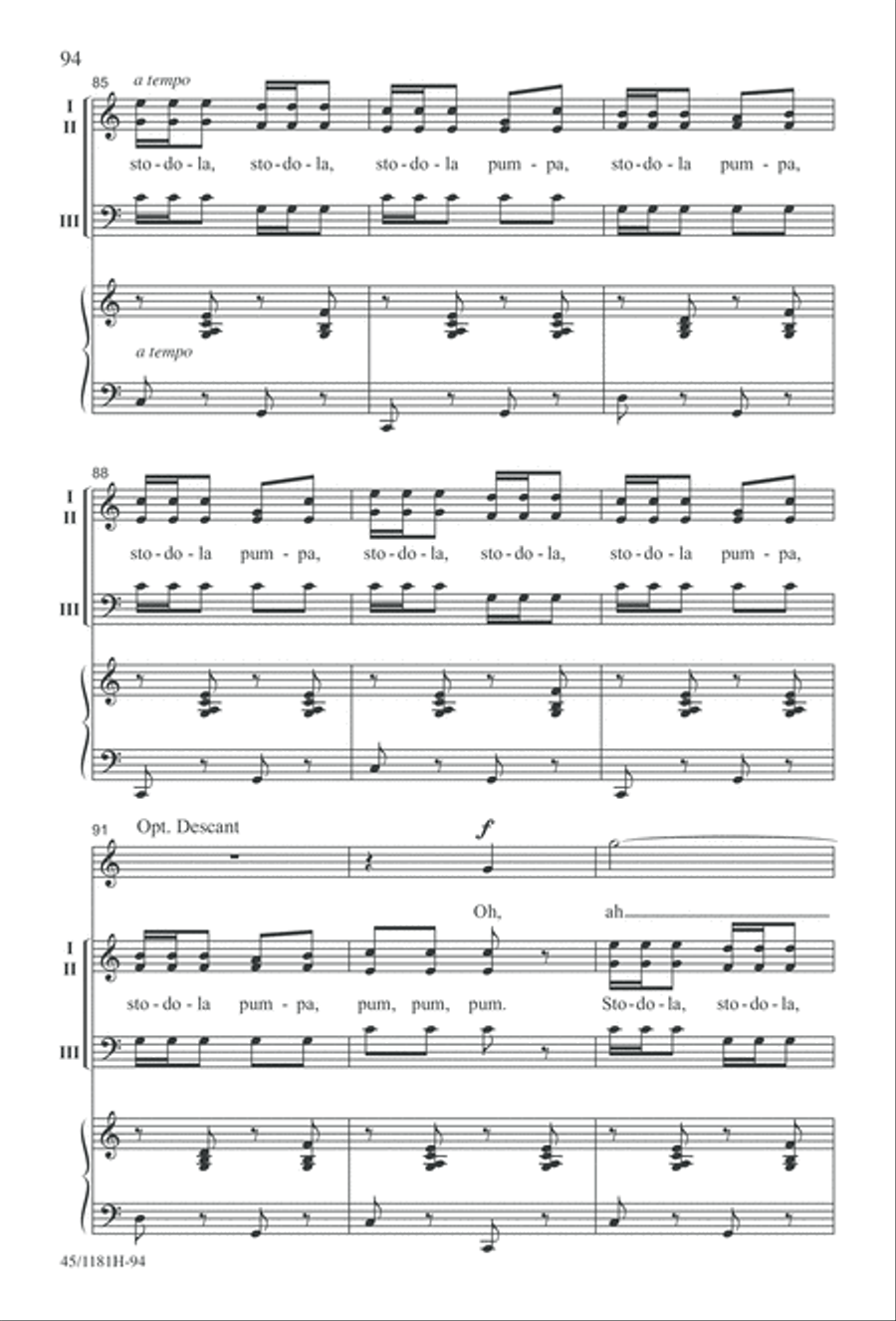 Contemporary Choral Classics 3-Part scores gallery preview page 94