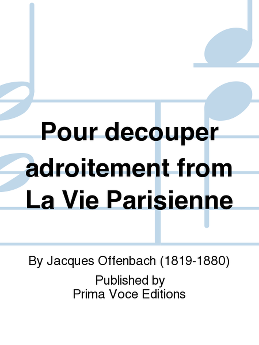 Pour decouper adroitement from La Vie Parisienne