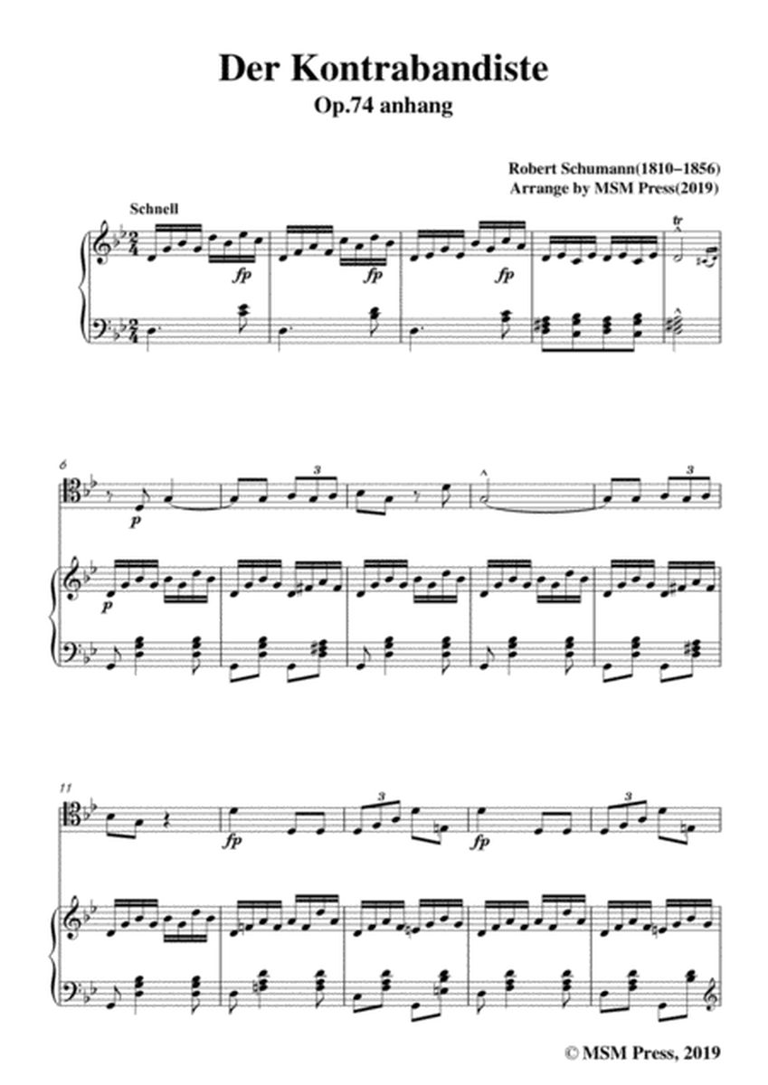 Schumann-Der Kontrabandiste,for Cello and Piano image number null