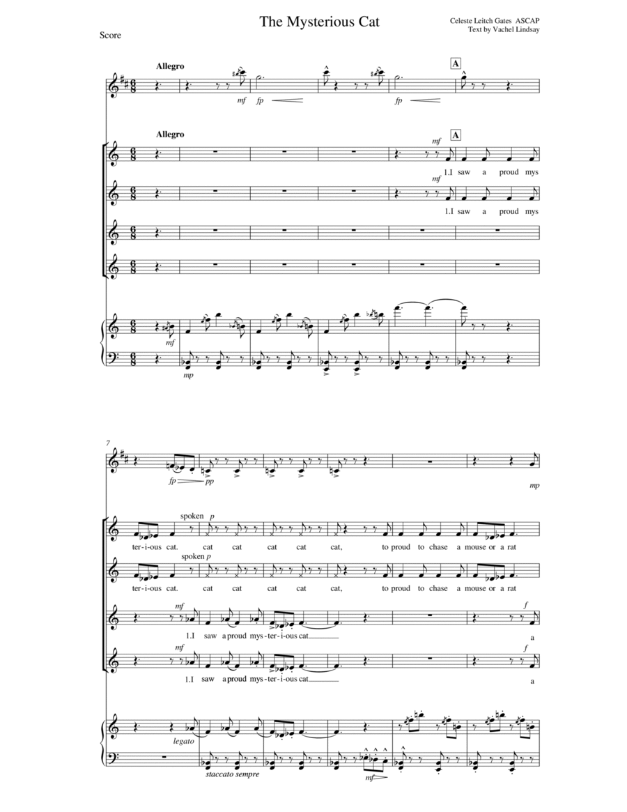 The Mysterious Cat SSAA scores gallery preview page 1