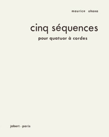 Sequences (5) by Maurice Ohana String Quartet - Sheet Music