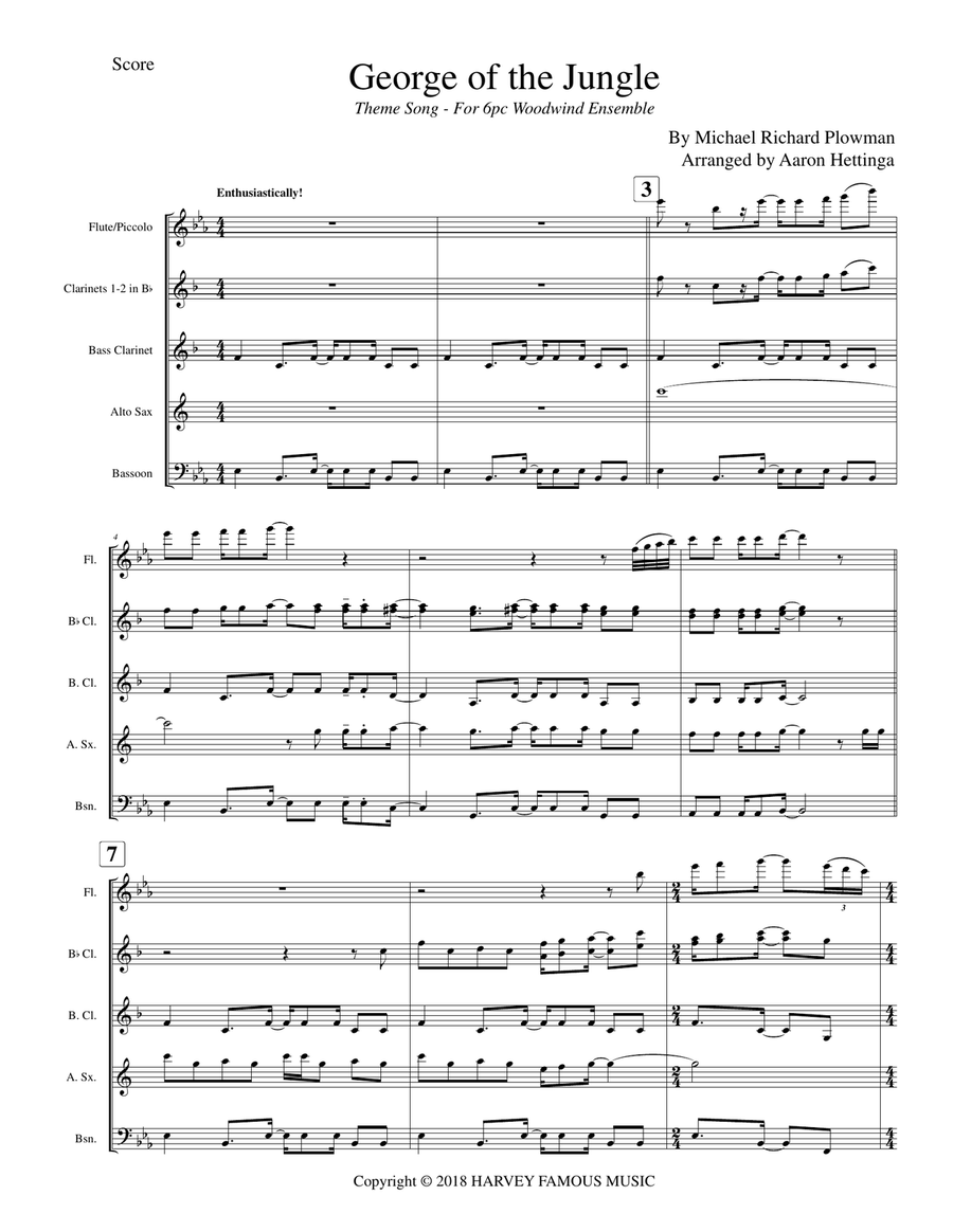George Of The Jungle Small Ensemble scores gallery preview page 3