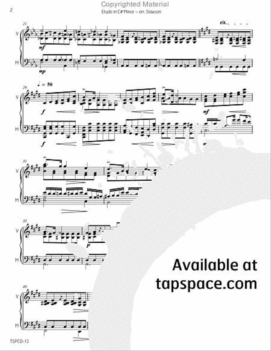 Etude in C# Minor Marimba scores gallery preview page 5