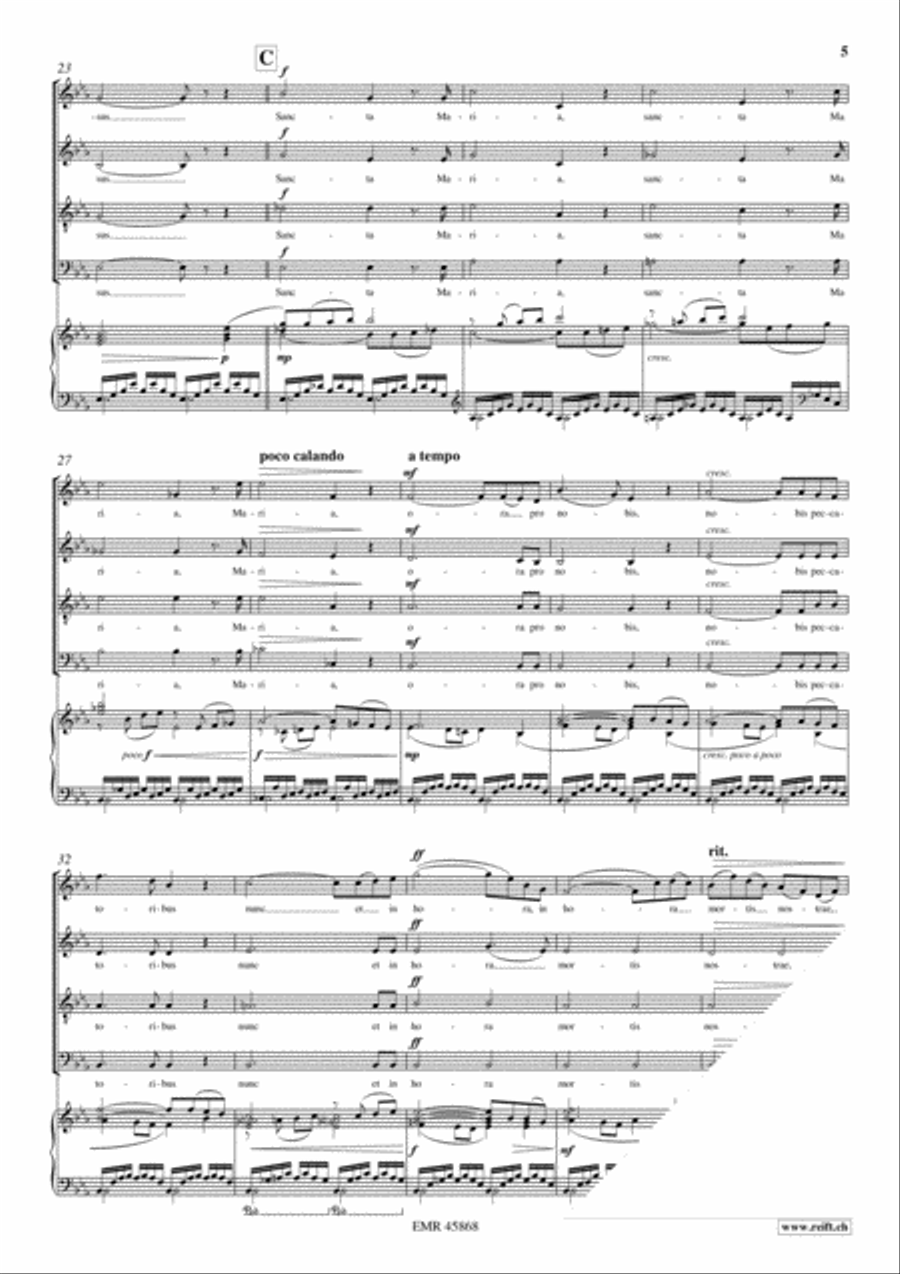 Ave Maria 4-Part scores gallery preview page 6