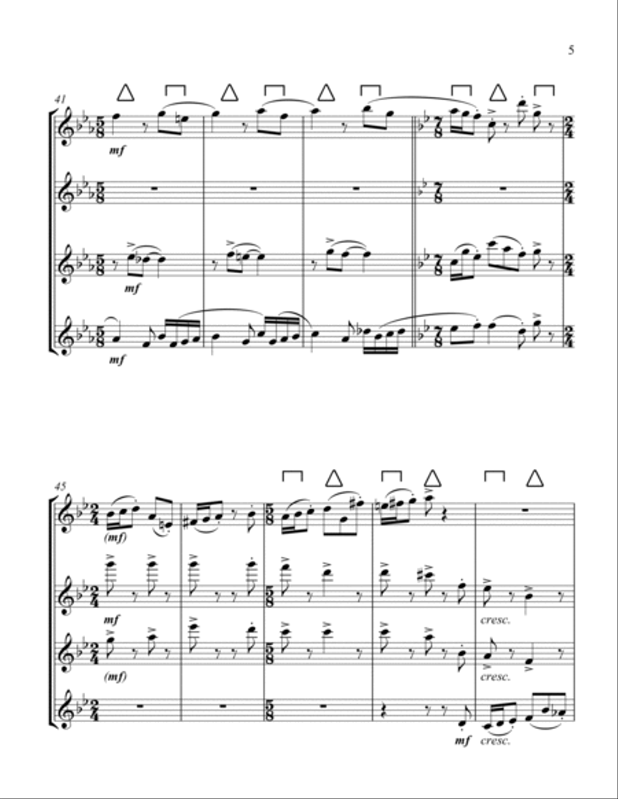 Fairy-Tale Ending Flute Quartet scores gallery preview page 5