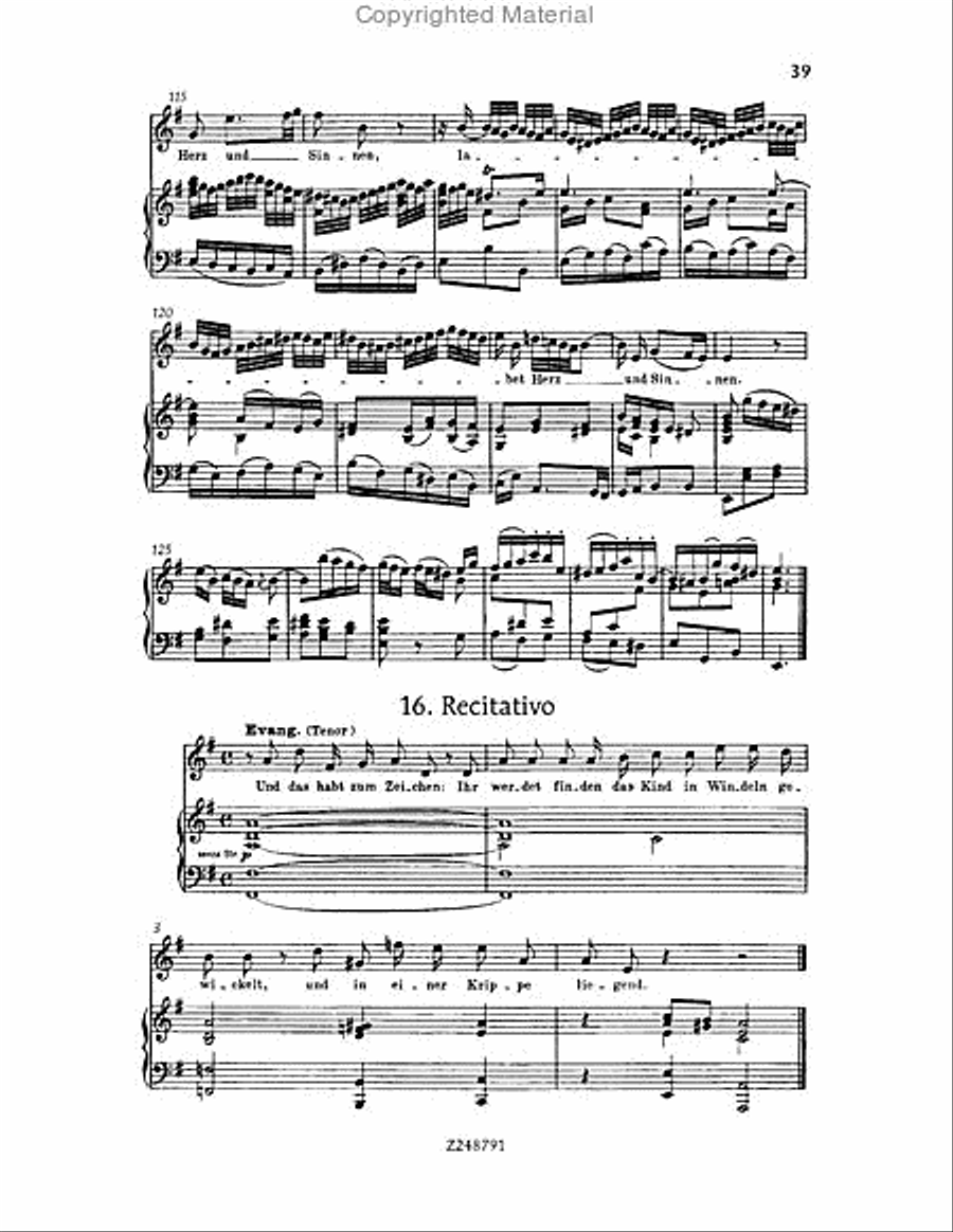 Christmas Oratorio, BWV 248 Choir scores gallery preview page 38