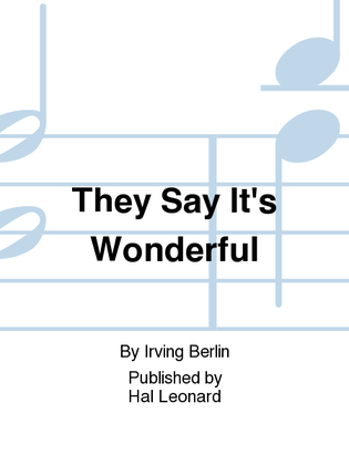 Book cover for They Say It's Wonderful