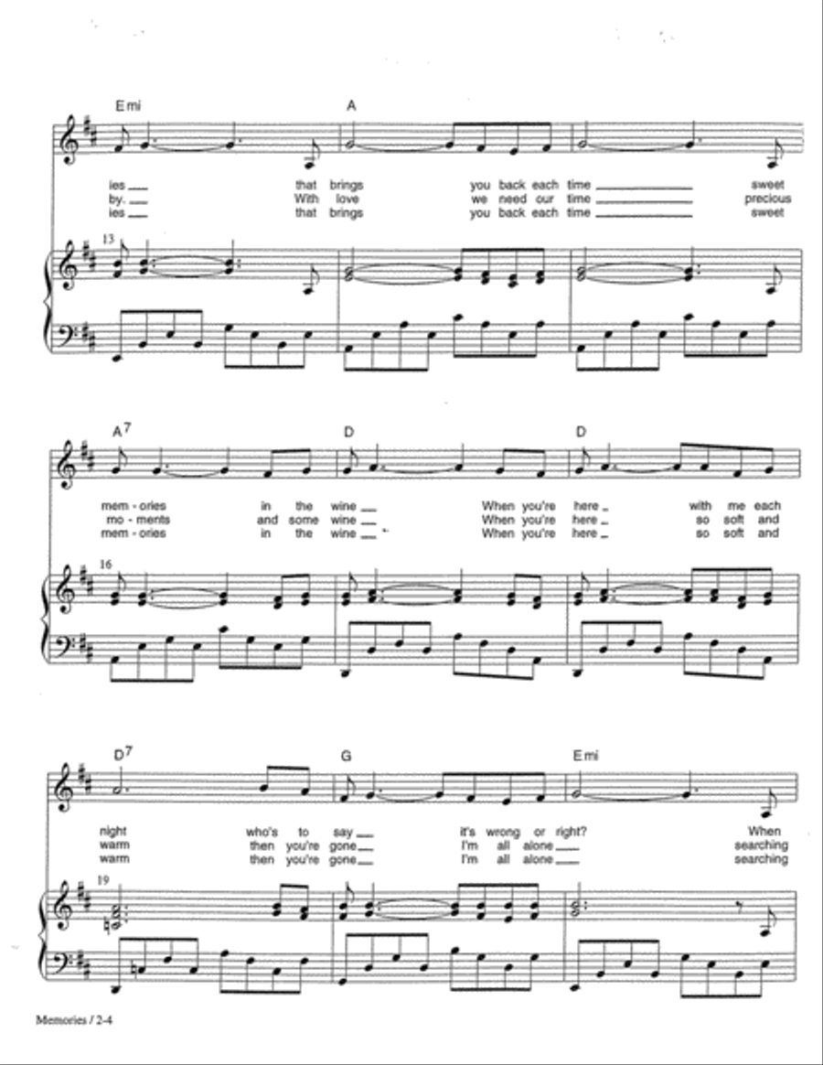 Memories In The Wine Memories In The Wine Voice scores gallery preview page 3