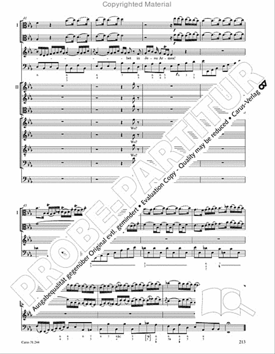 St. Matthew Passion (Matthaus-Passion) 4-Part scores gallery preview page 215