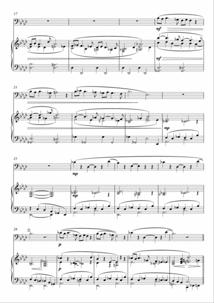 Self Isolation Blues for Tuba and Piano by Simon Peberdy Tuba scores gallery preview page 3