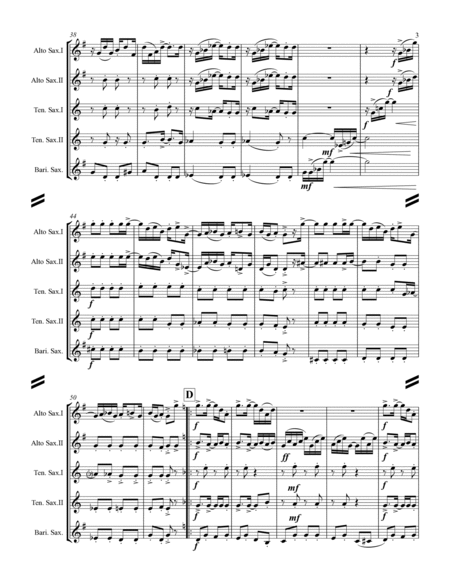 Joplin - “Maple Leaf Rag” (For Saxophone Quintet AATTB) image number null