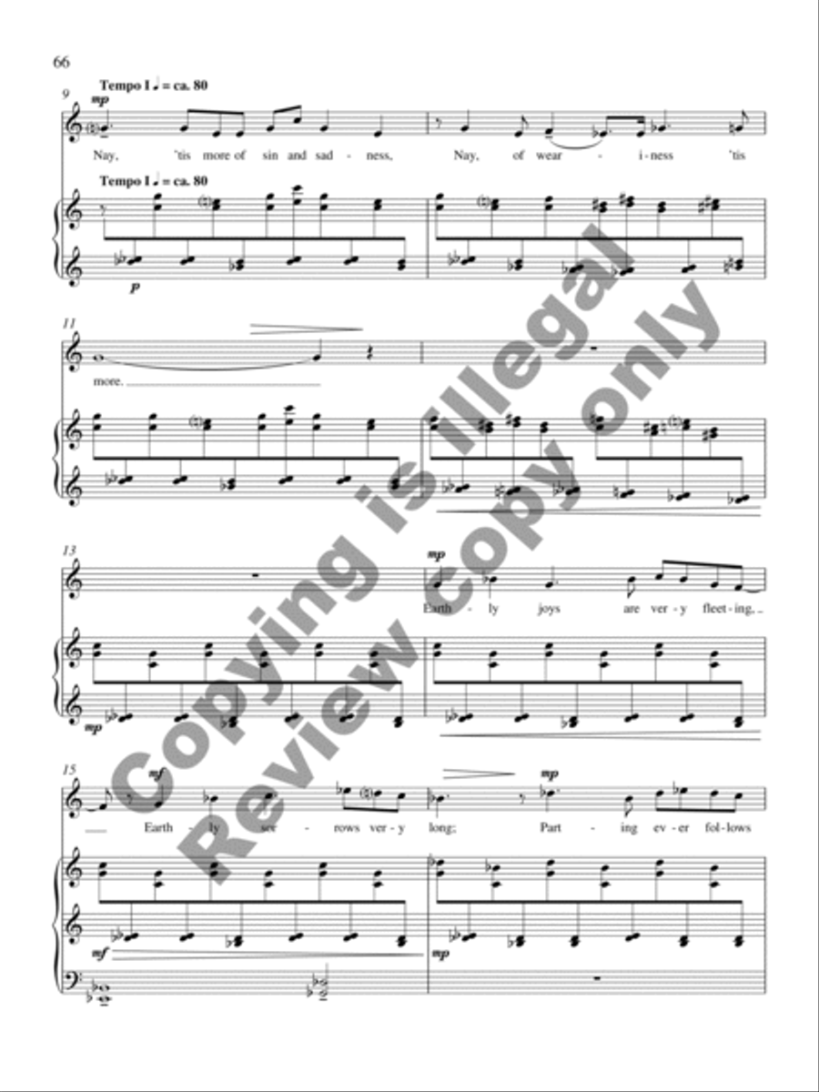 Collected Songs for Soprano and Piano Soprano Voice scores gallery preview page 57
