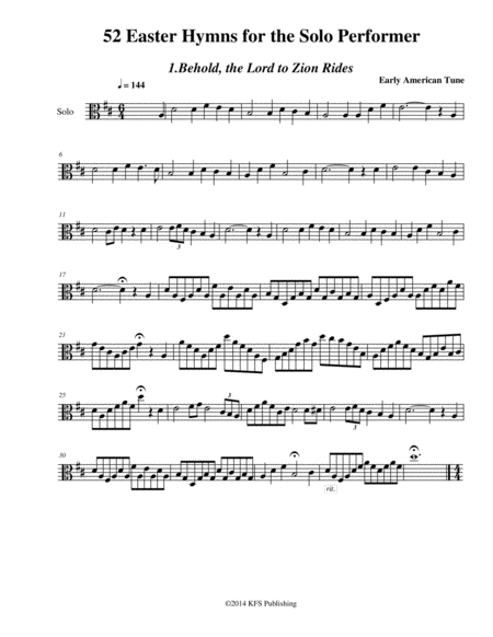 52 Easter Hymns for the Solo Performer - viola