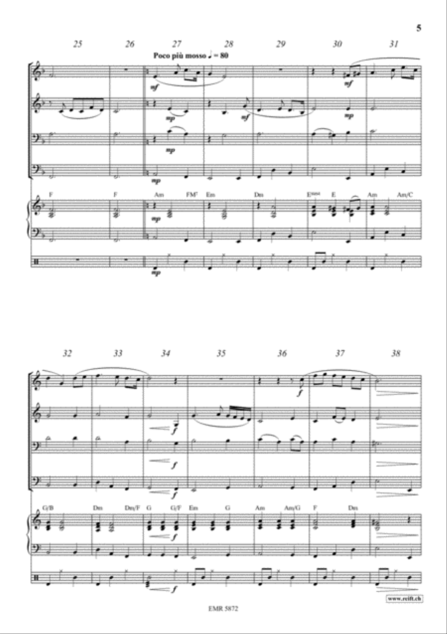 The Last Rose Of Summer The Last Rose Of Summer Brass Ensemble scores gallery preview page 5