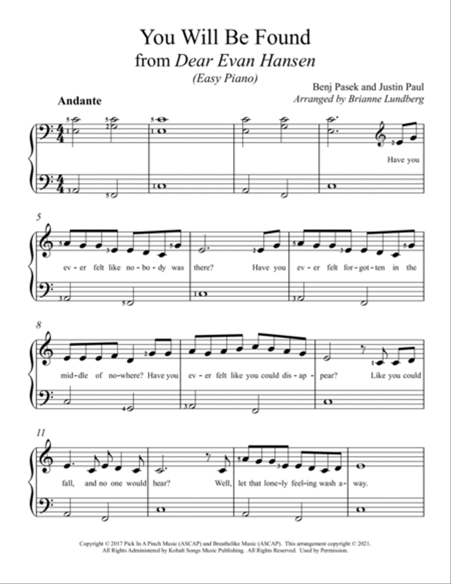 You Will Be Found Voice scores gallery preview page 2