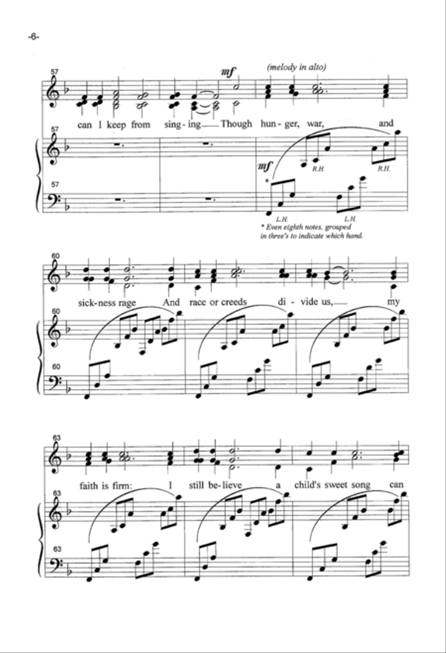 How Can I Keep From Singing SSA scores gallery preview page 6