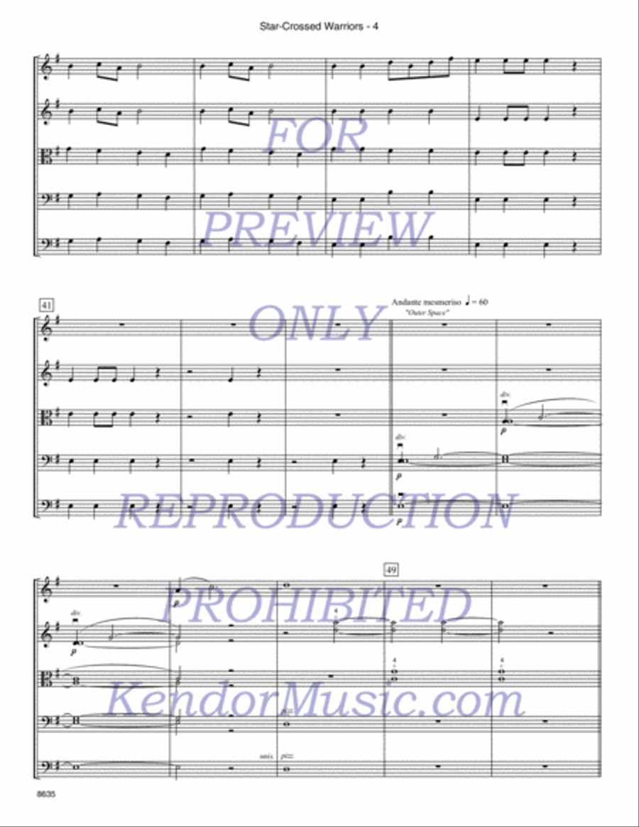 Star-Crossed Warriors (Full Score) String Orchestra scores gallery preview page 5