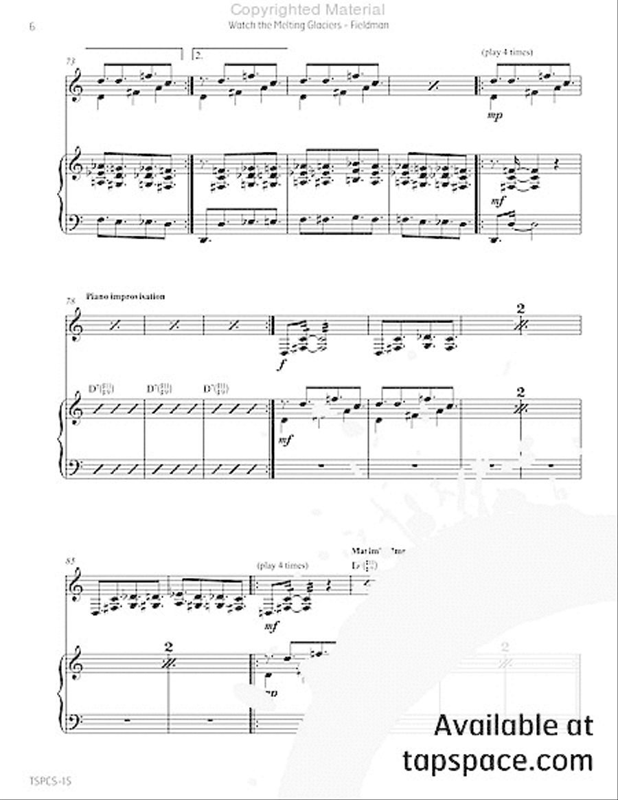 Watch the Melting Glaciers Piano Accompaniment scores gallery preview page 11