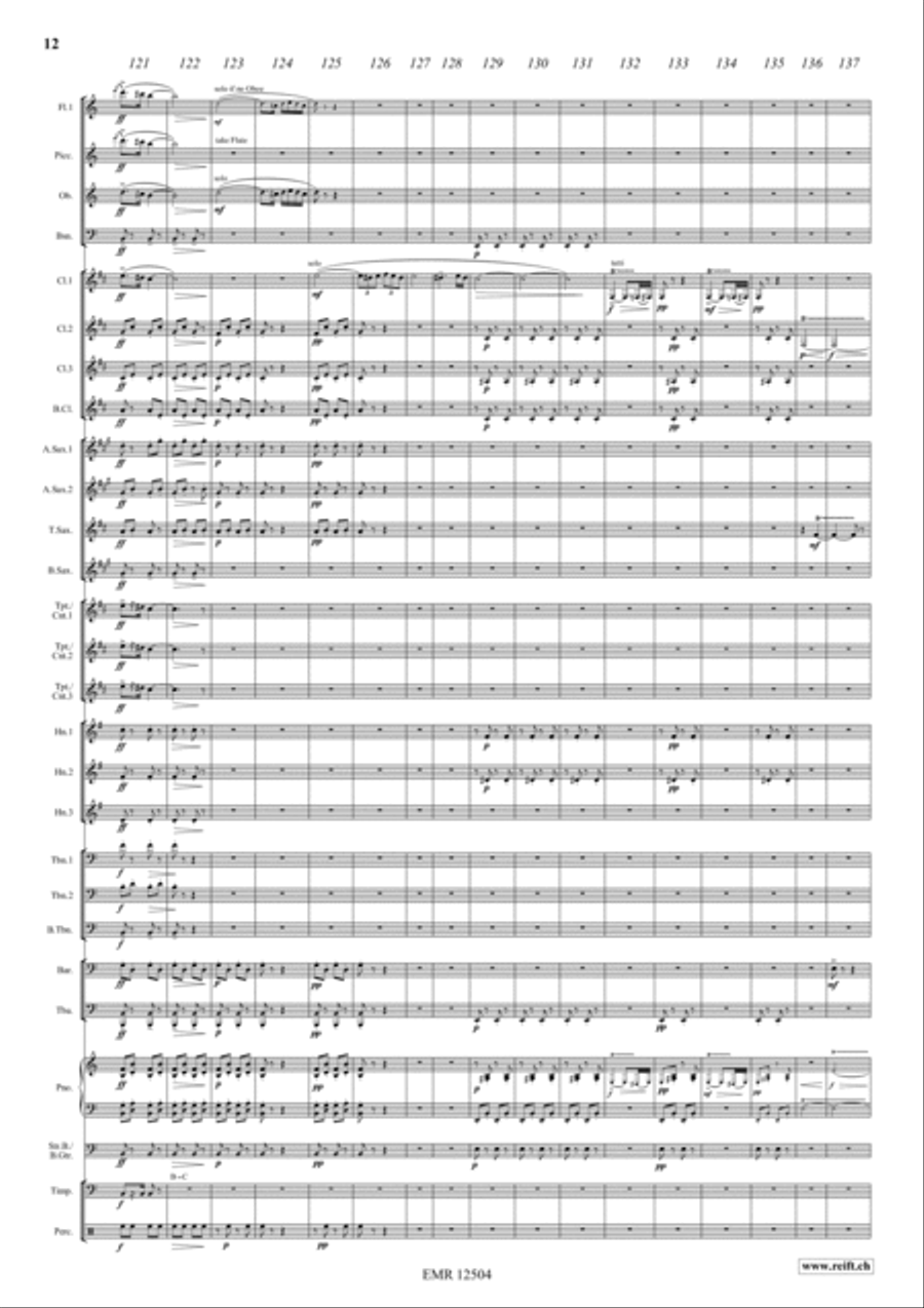 Ritual Fire Dance Concert Band scores gallery preview page 12