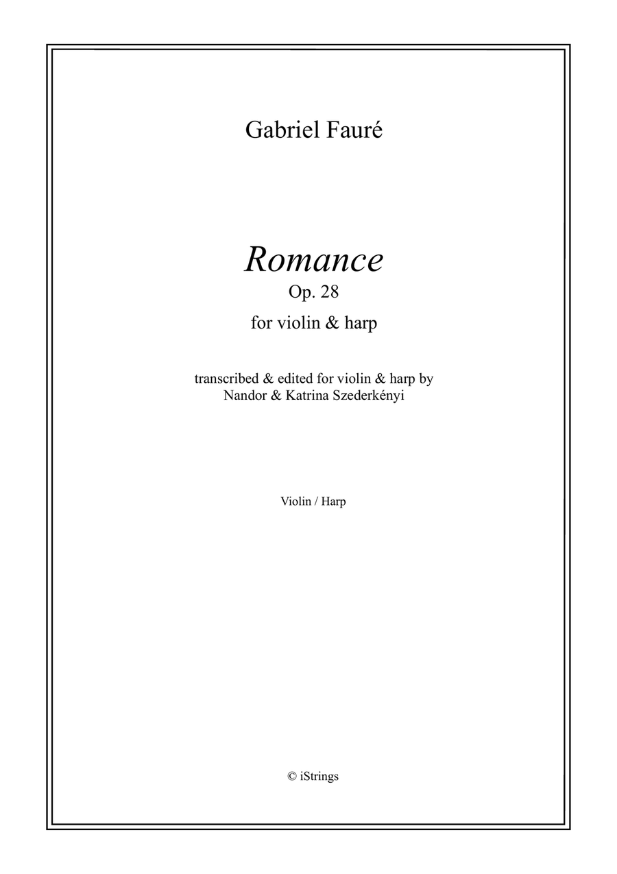 Romance - for violin & harp String Duet scores gallery preview page 1