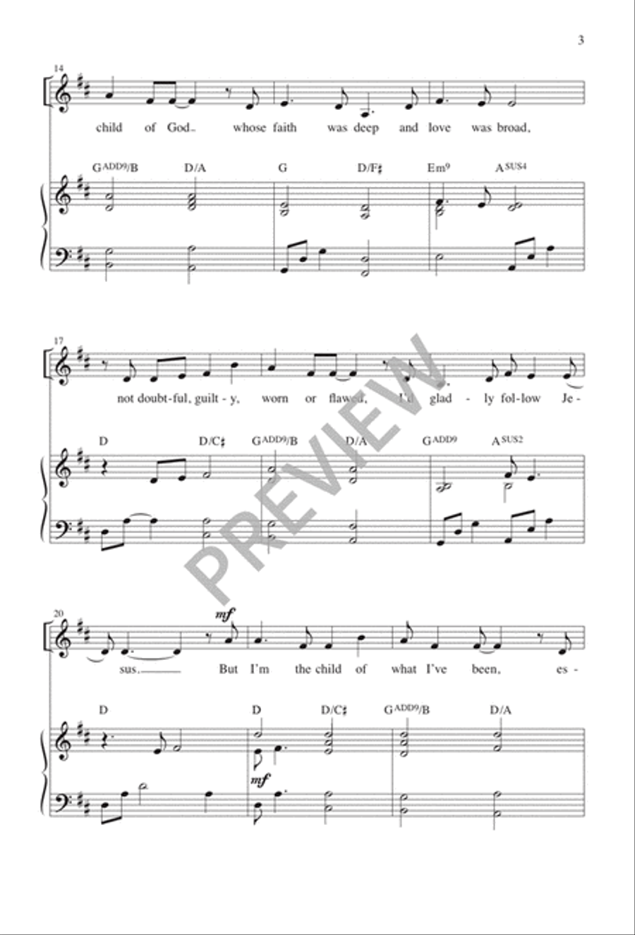 Were I the Perfect Child of God 3-Part scores gallery preview page 4