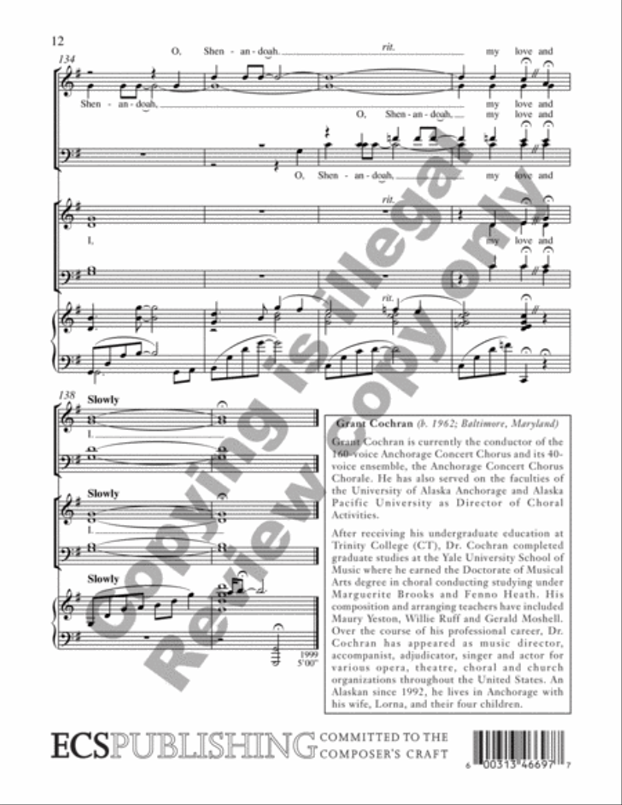 The Water is Wide 4-Part scores gallery preview page 13
