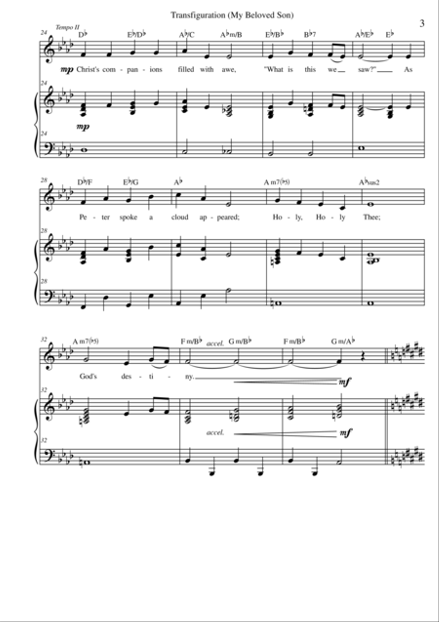 Transfiguration (My Beloved Son) Voice scores gallery preview page 3