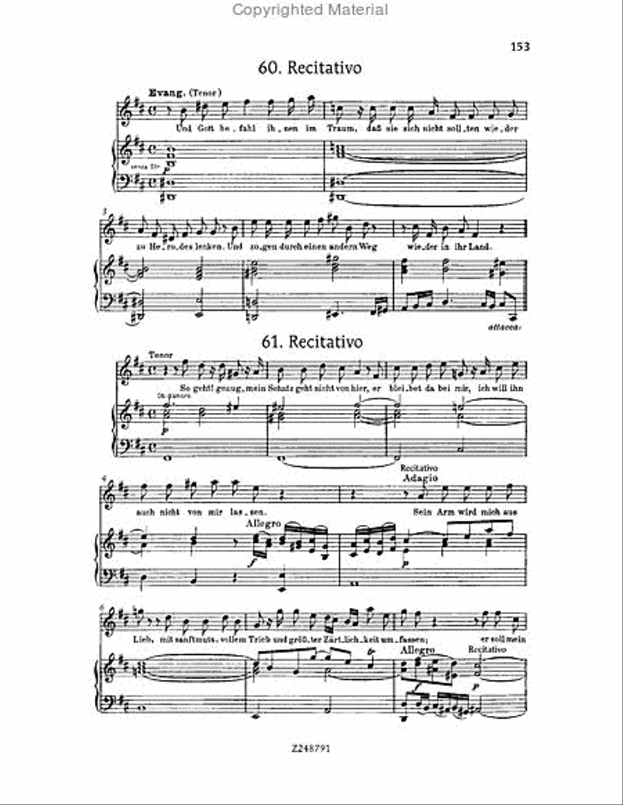 Christmas Oratorio, BWV 248 Choir scores gallery preview page 152