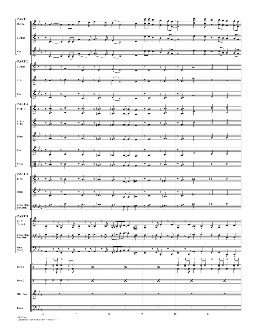 Let It Snow! Let It Snow! Let It Snow! - Conductor Score (Full Score) Concert Band scores gallery preview page 3