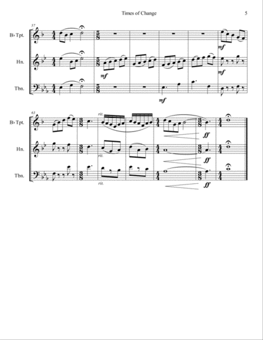 Times of Change Brass Ensemble scores gallery preview page 6