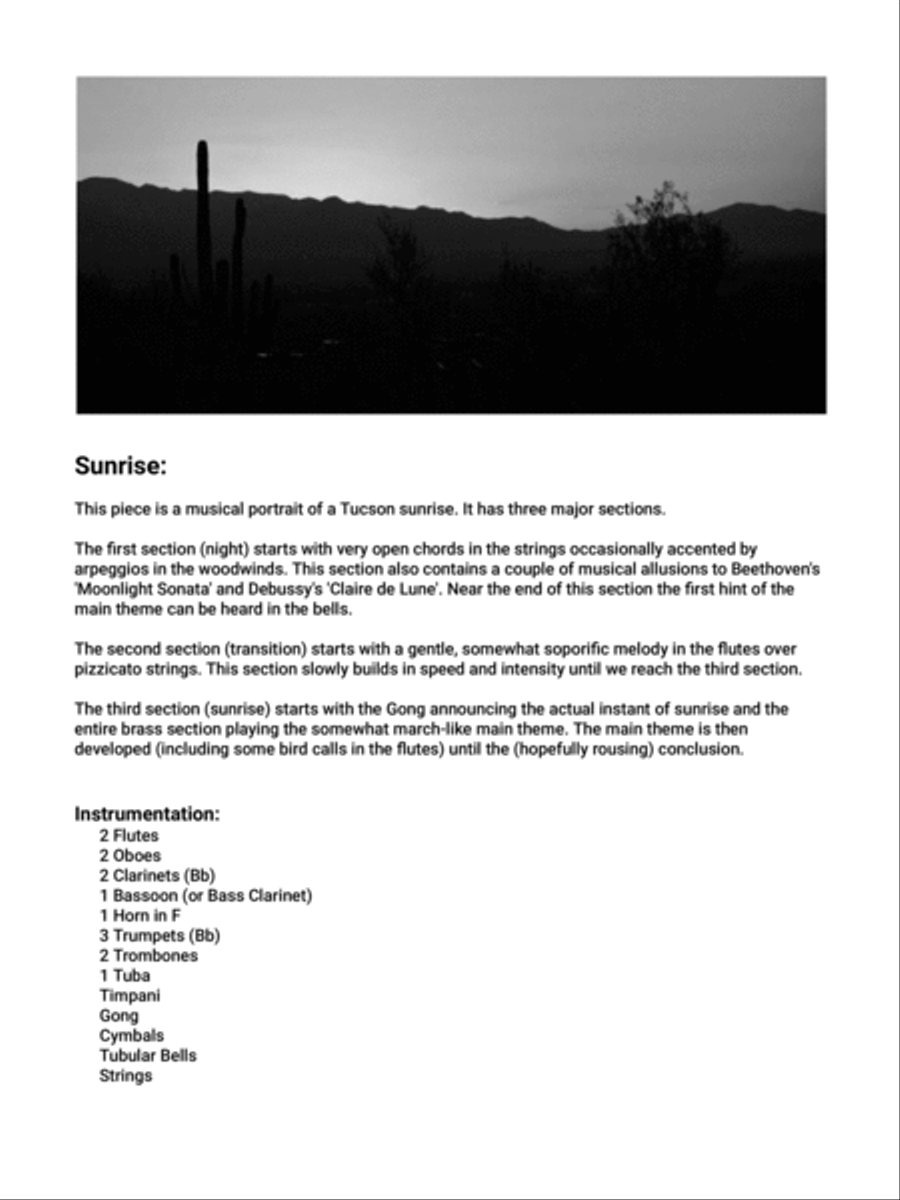 Sunrise - Orchestra Version Full Orchestra scores gallery preview page 2