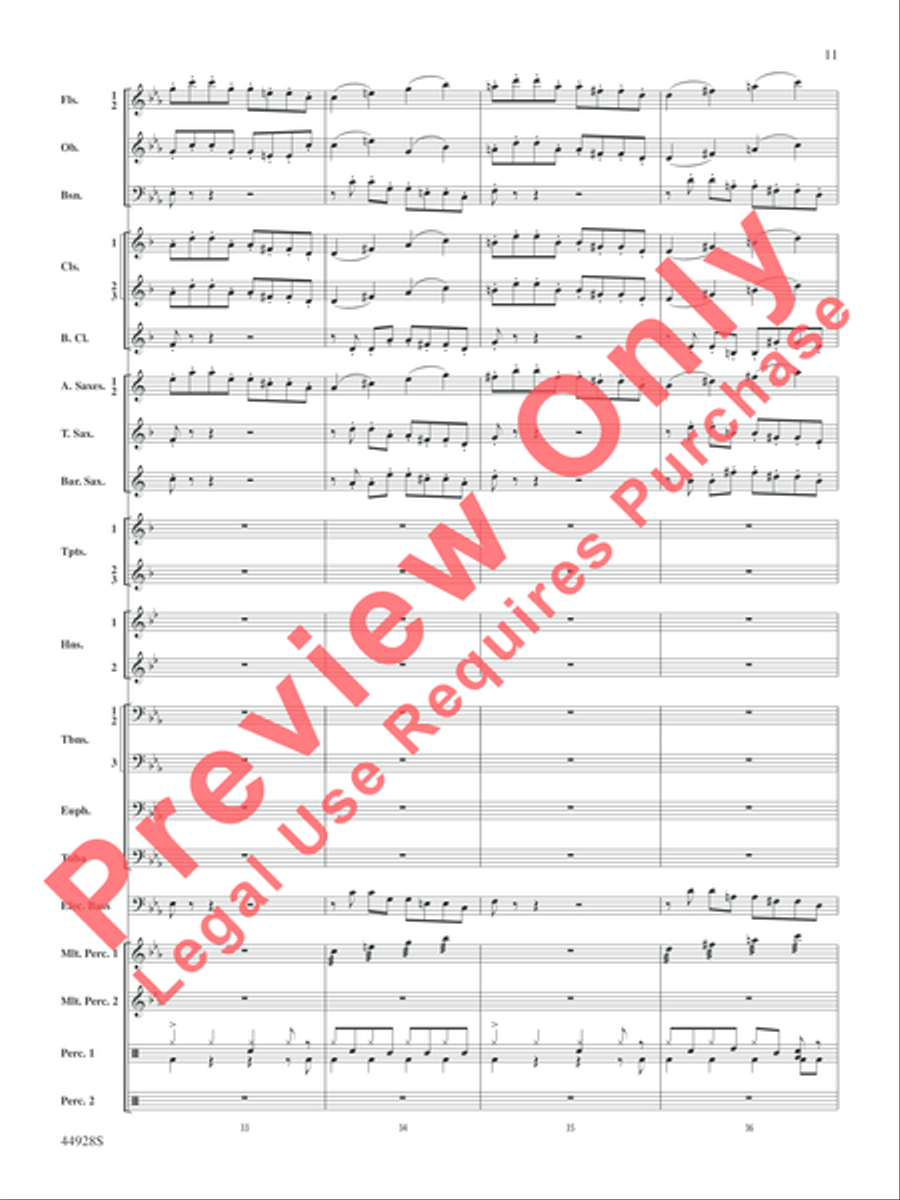 Dreams of Fireflies (On a Christmas Night) Concert Band scores gallery preview page 29