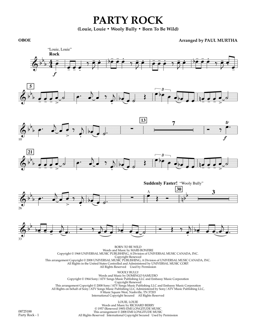 Party Rock - Oboe Oboe scores gallery preview page 1