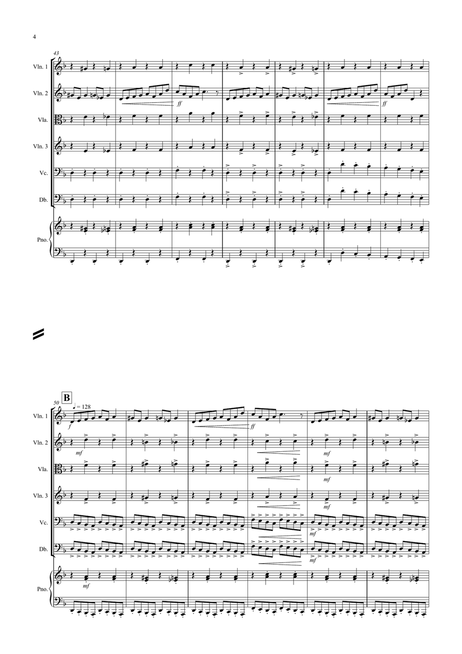 In the Hall of the Mountain King for String Orchestra String Quartet scores gallery preview page 4