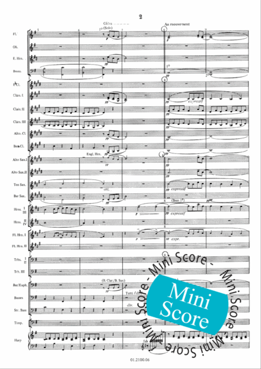 Pavane Pour une Infante Defunte Concert Band scores gallery preview page 6