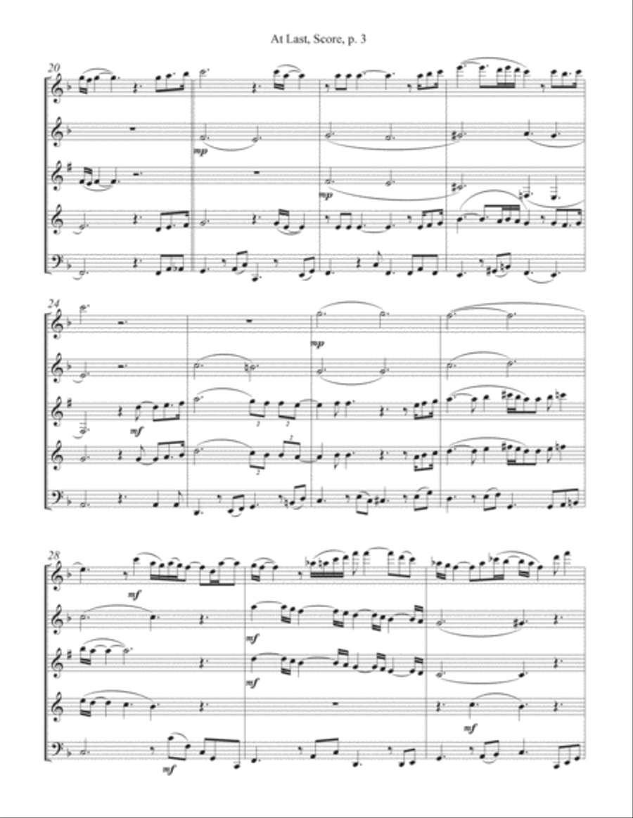 At Last Woodwind Quintet scores gallery preview page 4