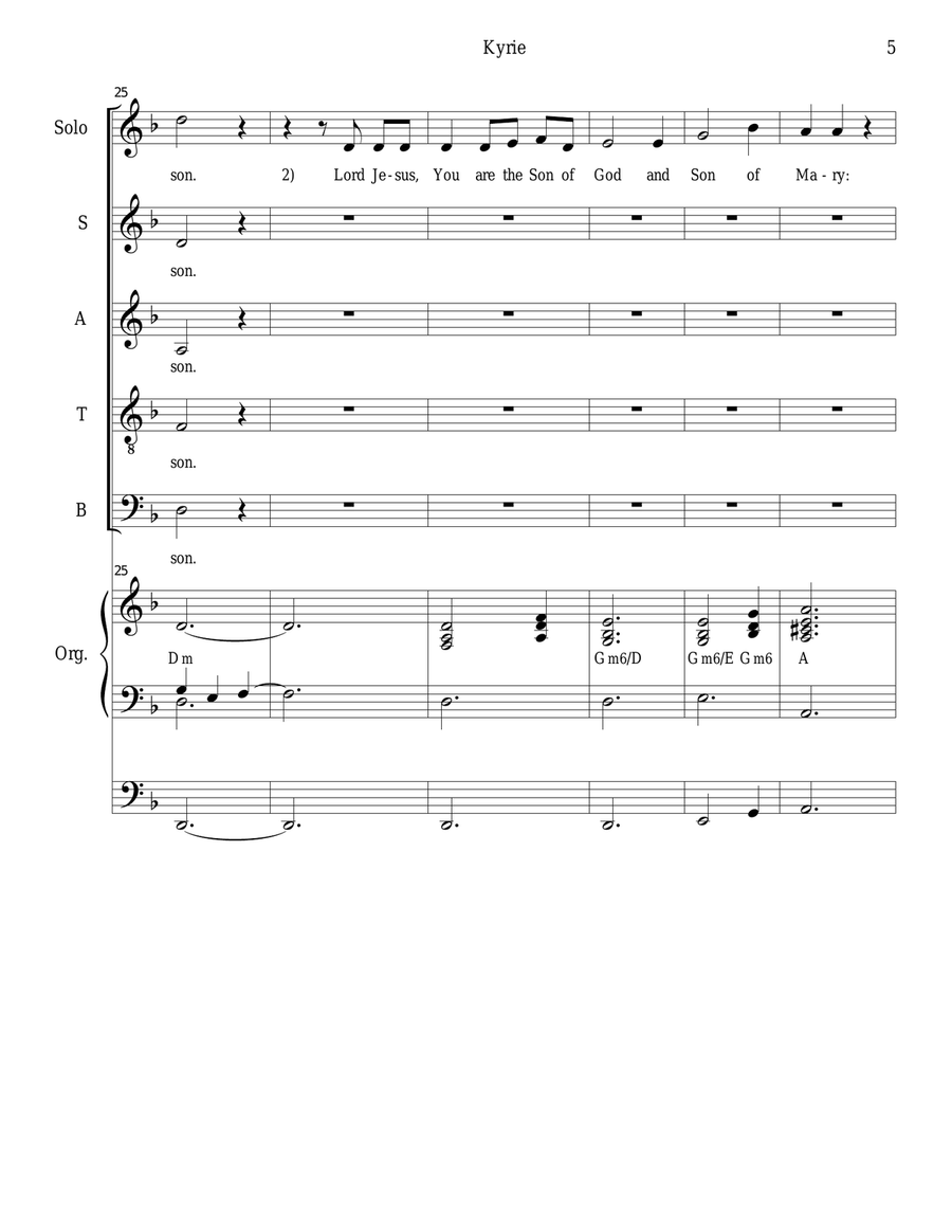 Mass of Saint Pope John Paul II (Full score and Parts) 4-Part scores gallery preview page 5
